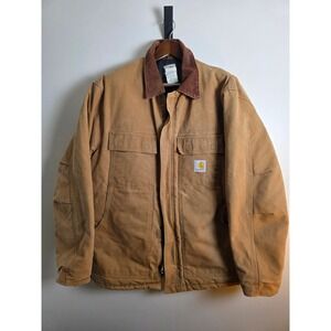 Carhartt C03 Brown Duck Chore Coat XL Jacket USA Made Quilted Lining Men's 44R